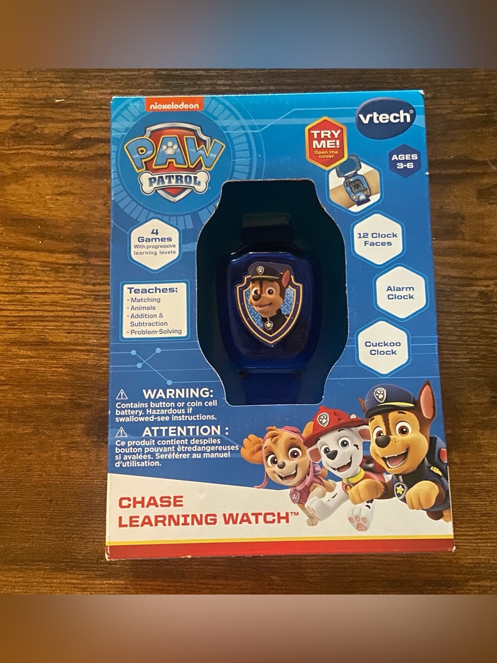 NEW Vtech PAW Patrol CHASE Electronic Interactive Watch Learning Toy Kids NIB